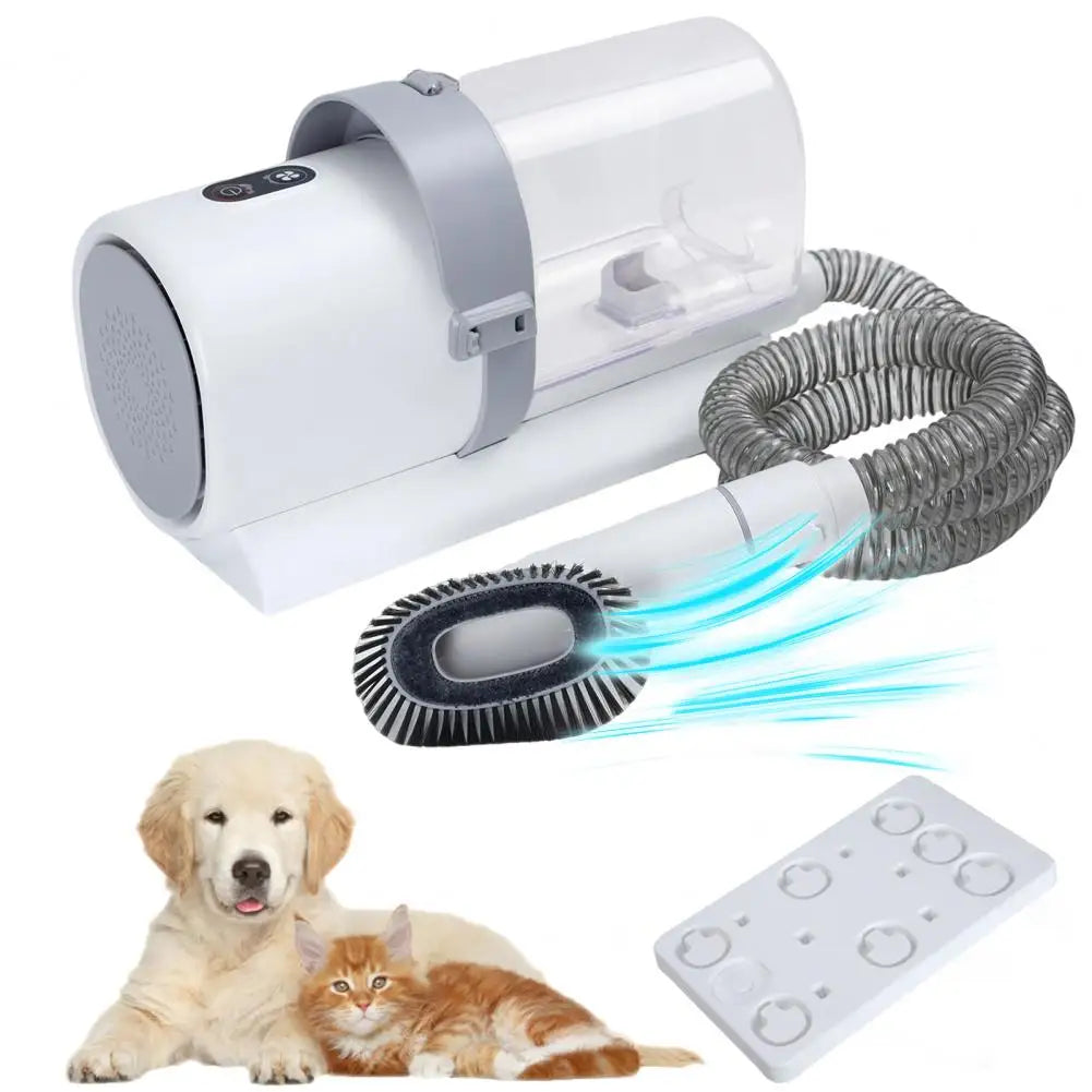 Dog Grooming Vacuum Kit - 6-in-1 Deshedding & Clipper Set with 2.5L Suction Bin | Collects Loose Hair As You Groom | Low-Noise, Built for Heavy Shedders
