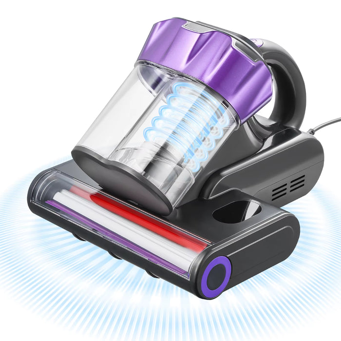 Mattress Vacuum Cleaner - 18kPa Handheld Deep Cleaner with HEPA Filter & Heated Ultrasonic Head | For Mattresses, Sofas, Car Seats & Pet Beds | See Exactly What Comes Out