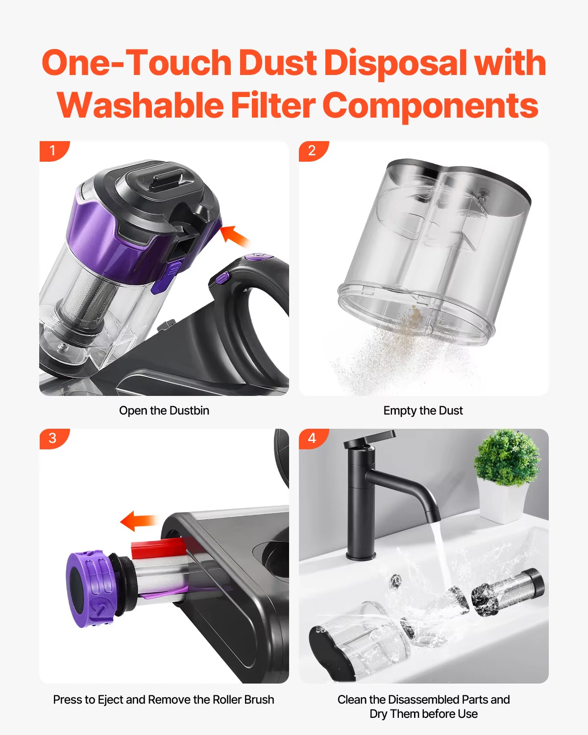 Mattress Vacuum Cleaner - 18kPa Handheld Deep Cleaner with HEPA Filter & Heated Ultrasonic Head | For Mattresses, Sofas, Car Seats & Pet Beds | See Exactly What Comes Out
